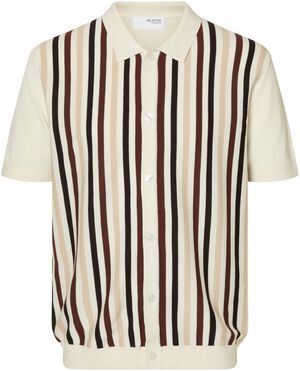 SLHMATTIS SS KNIT STRIPE POLO CARDI