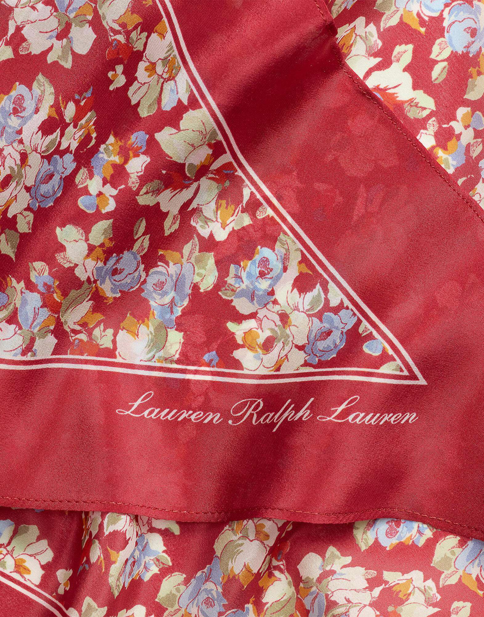 Floral Silk Diamond Scarf