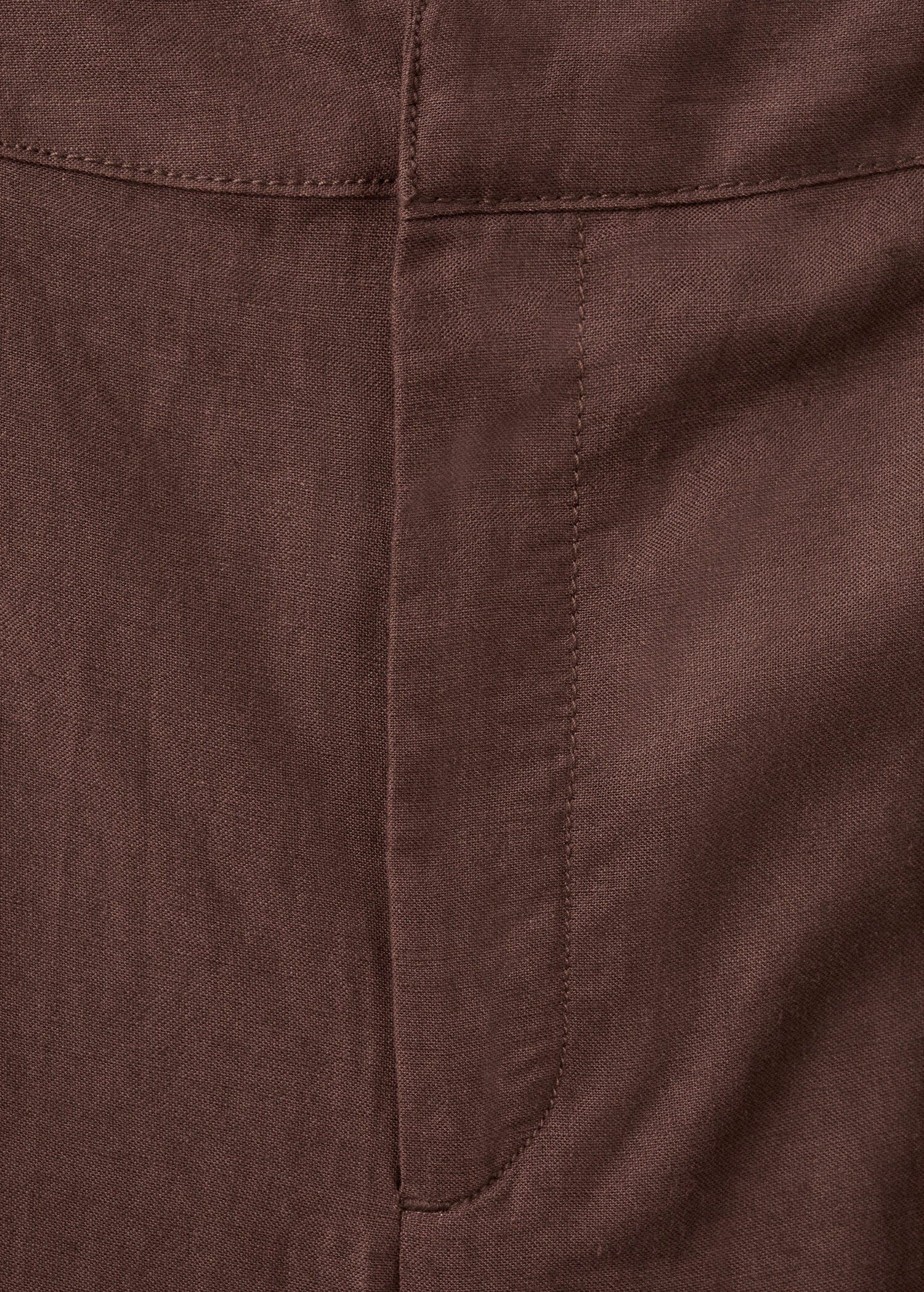 Linen high-waist trousers