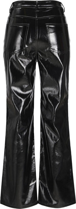 JXKENYA HW STRAIGHT FAUX LEAT PANTS