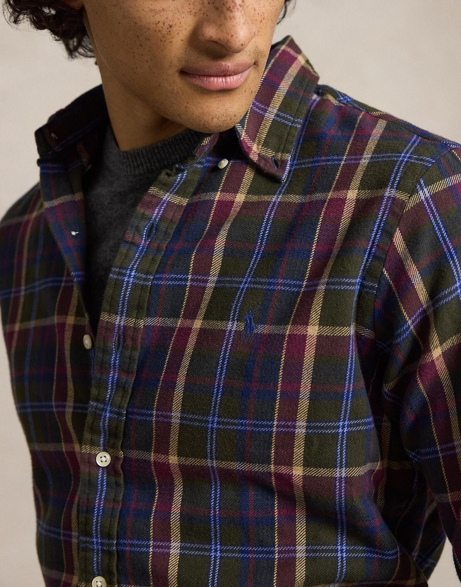 Custom Fit Plaid Flannel Shirt