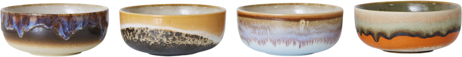 70s ceramics tapas bowls crystal set of 4