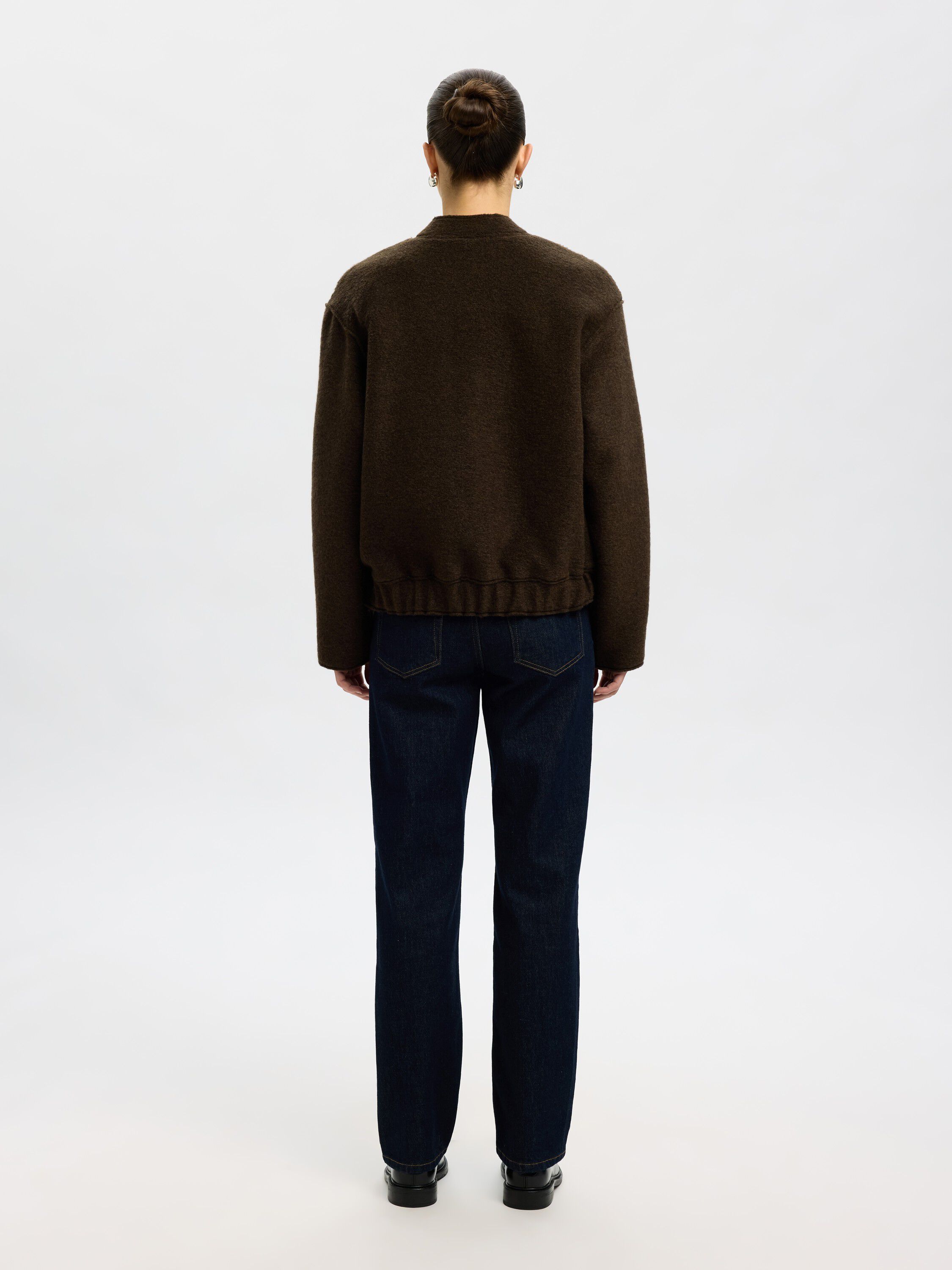 SLFREIGN WOOL BLEND BOMBER JACKET