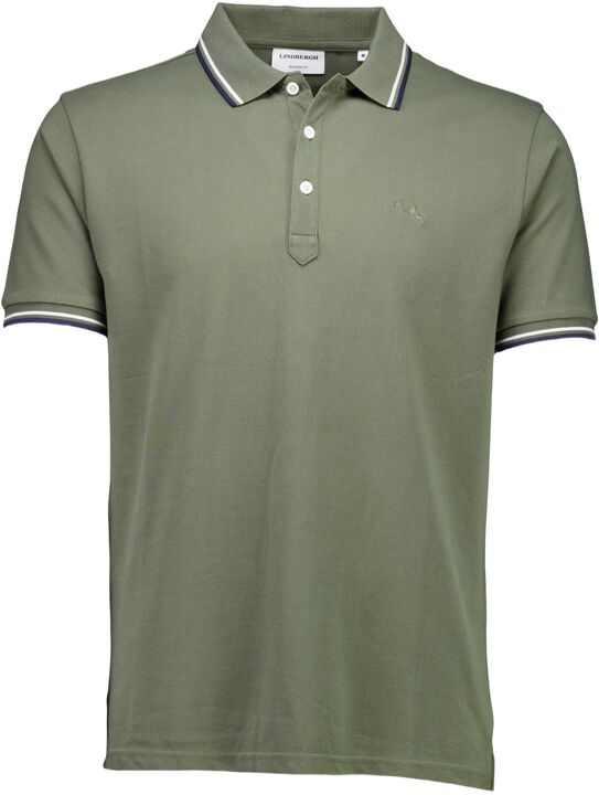 Polo shirt w. contrast piping