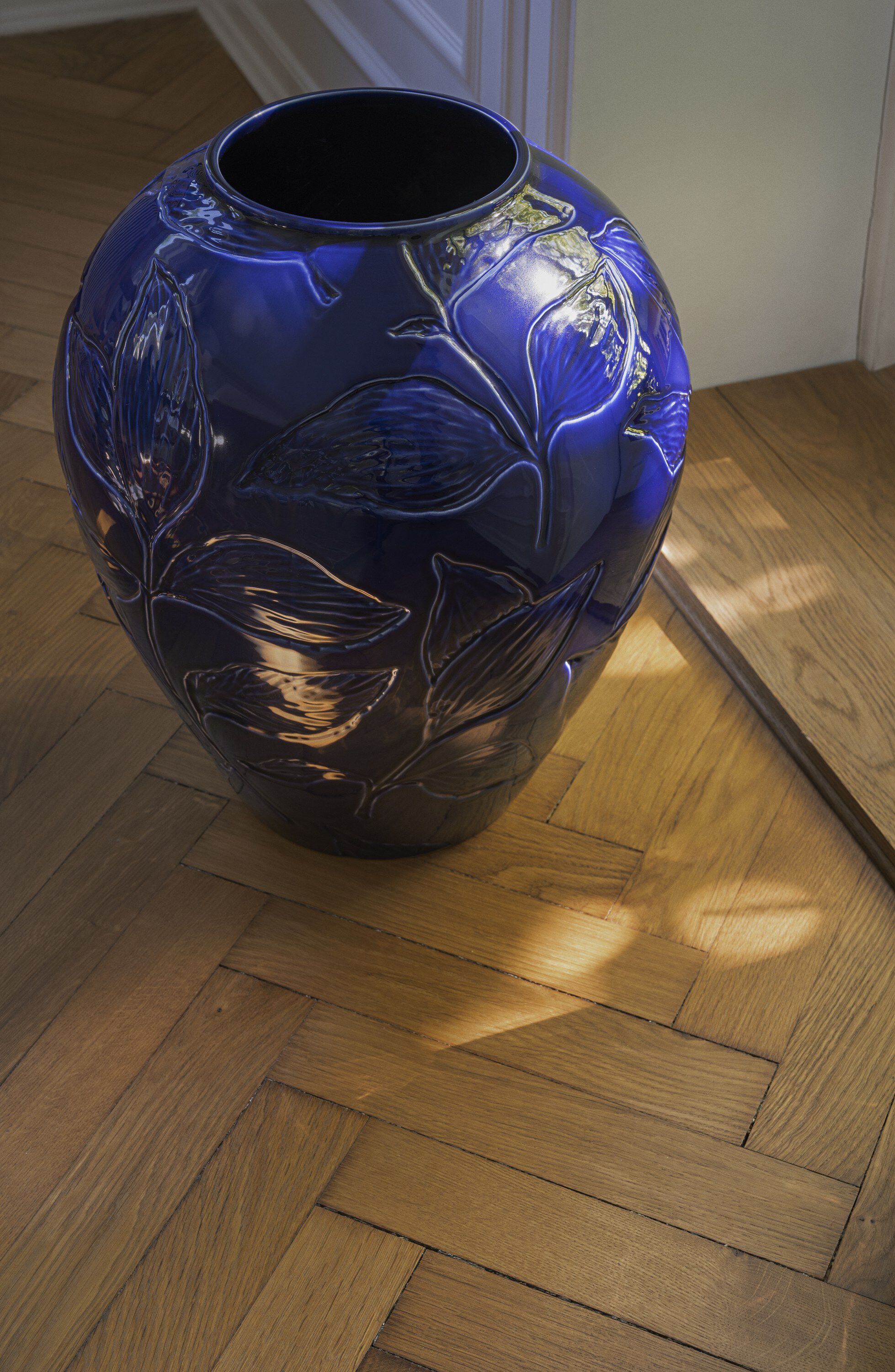 Florita GLAZED Agate Blue, H 45 cm, Vase