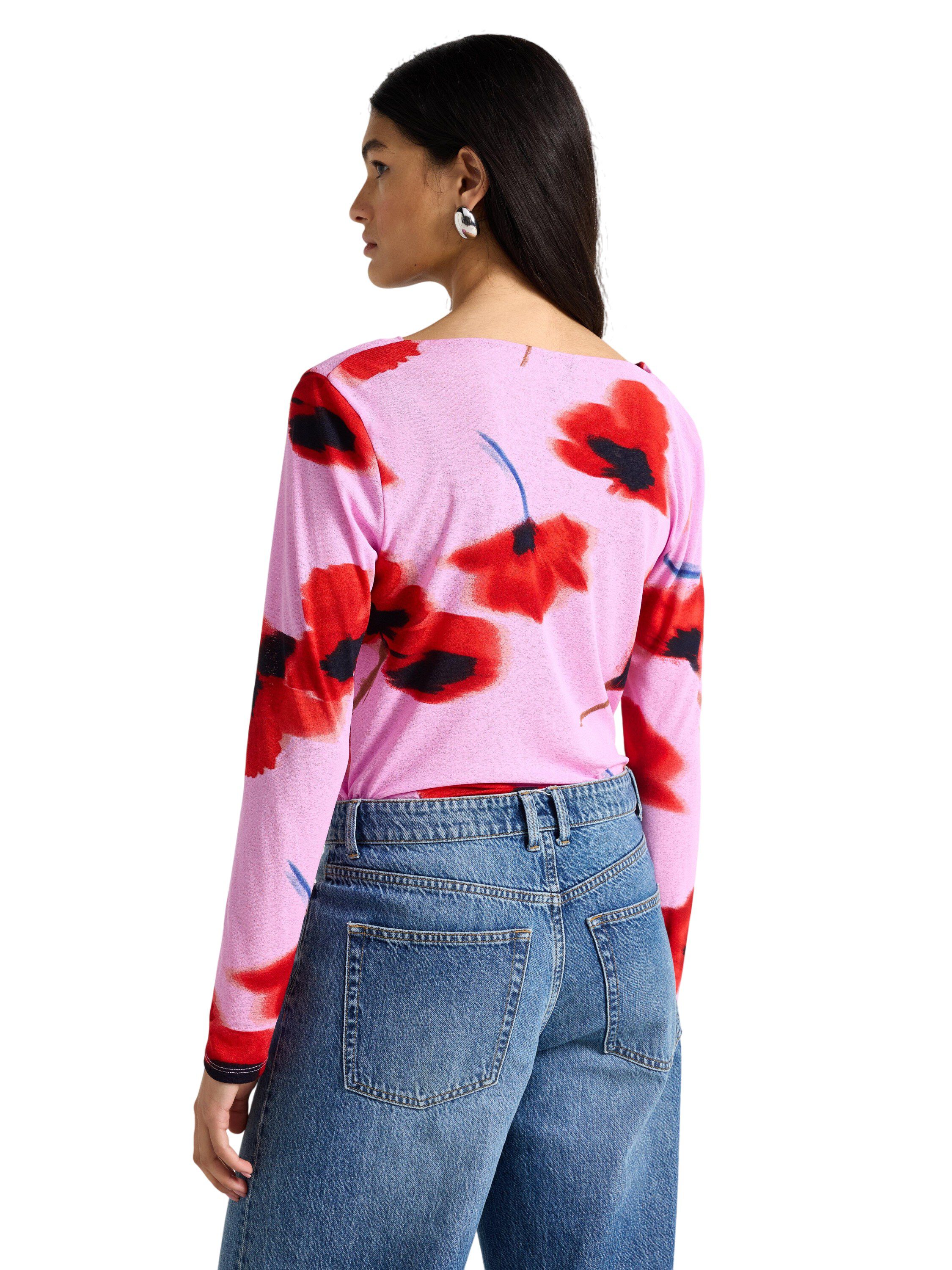 Long-sleeved top with allover motif