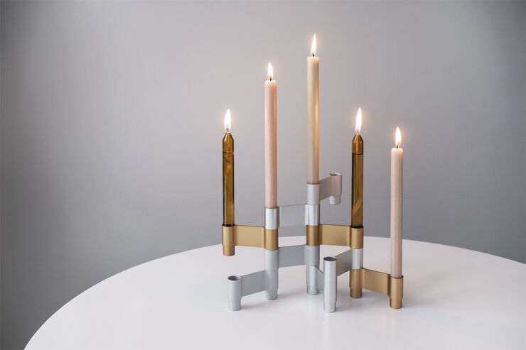 LINK, CANDLE HOLDER, MATT ALUMINIUM, 11060M
