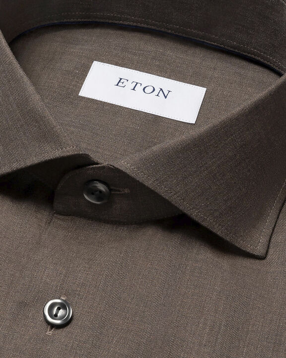 Slim Fit Herringbone Wrinkle Free Flannel Shirt