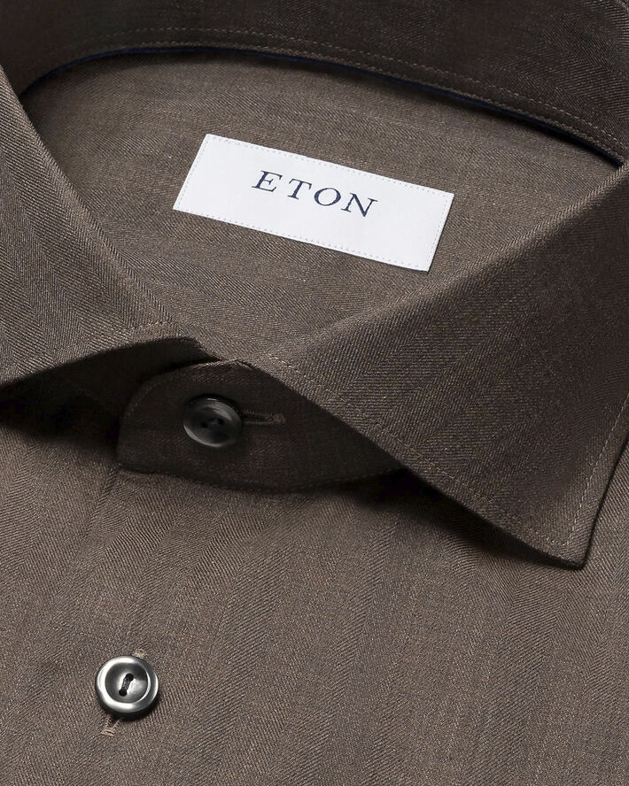 Slim Fit Herringbone Wrinkle Free Flannel Shirt