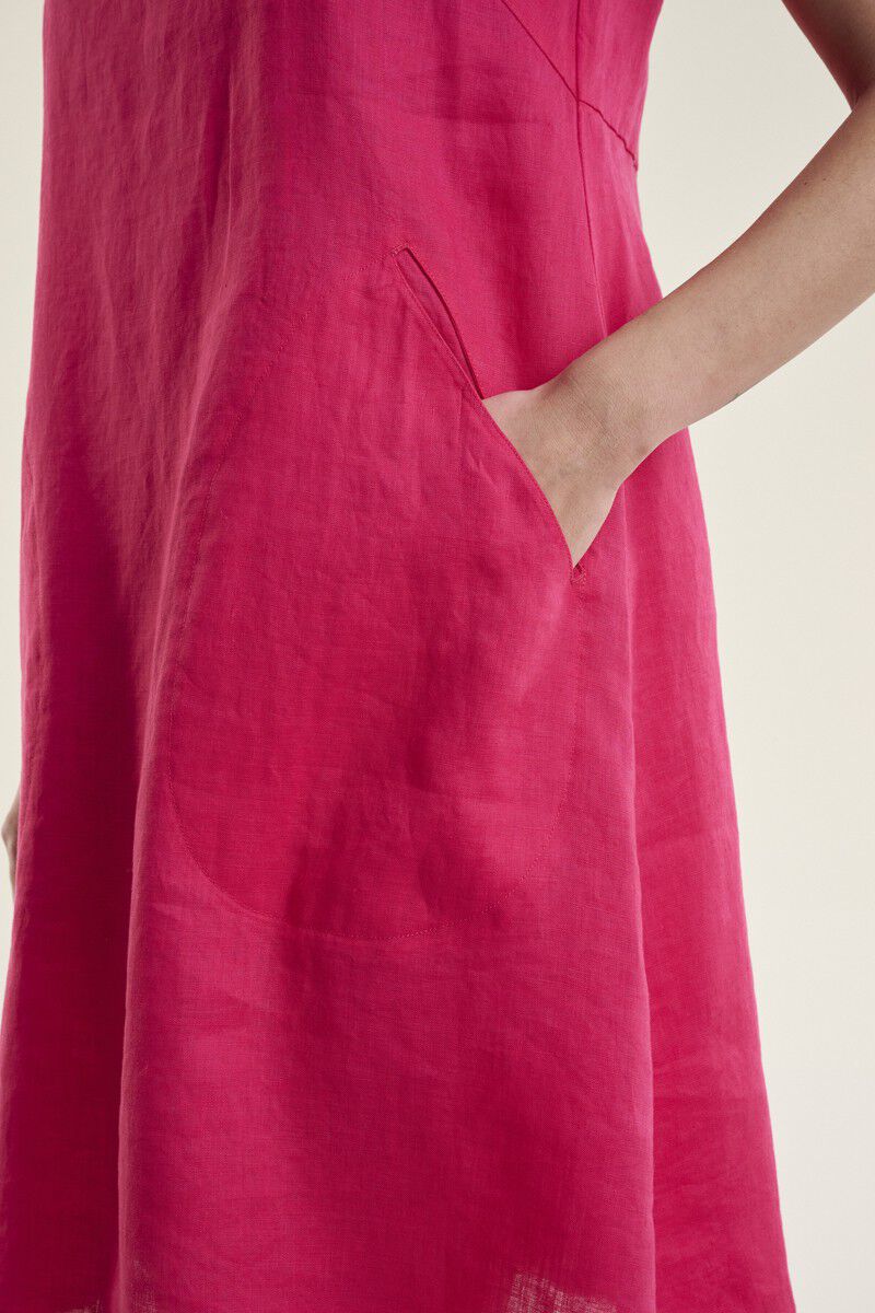 Airy linen kort kjole