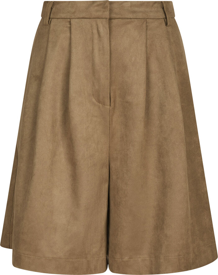 Nika Faux Suede Bermuda Shorts