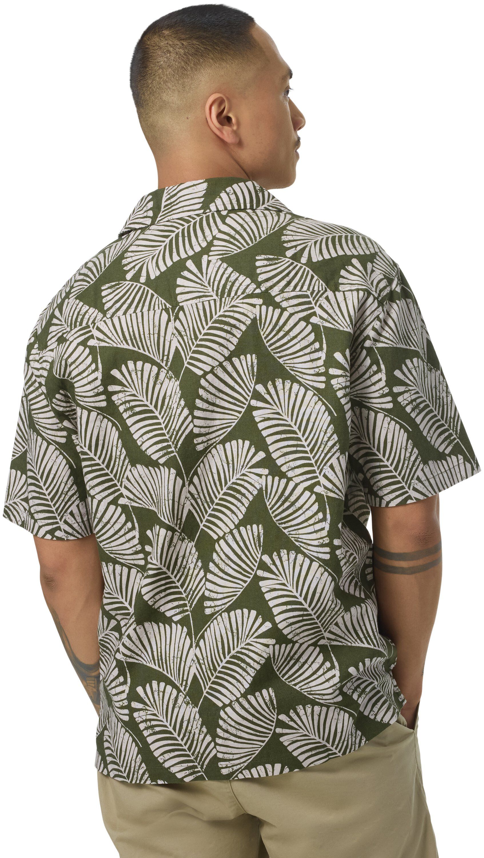Linen Mix Printed Skjorte