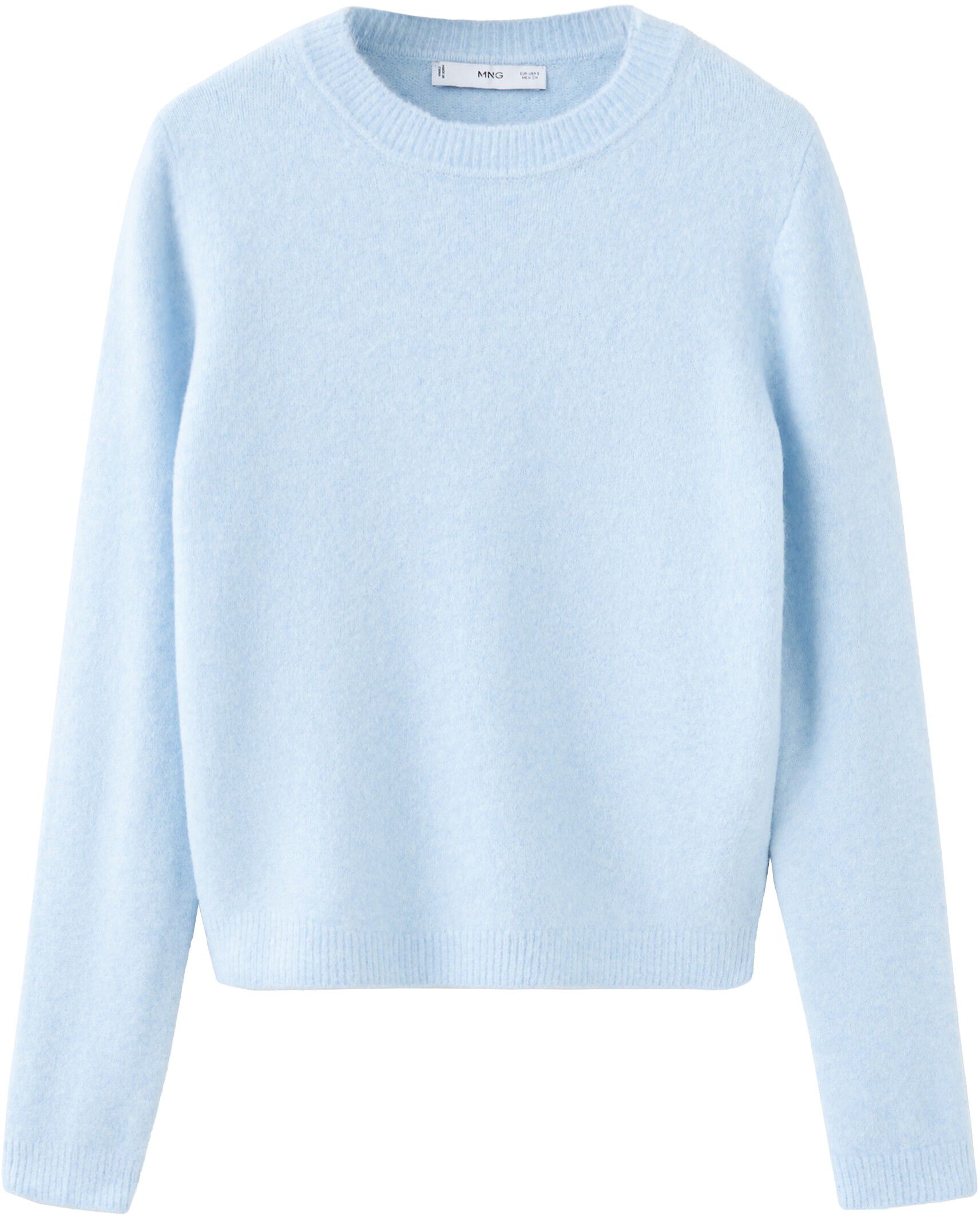 Round-neck knitted sweater