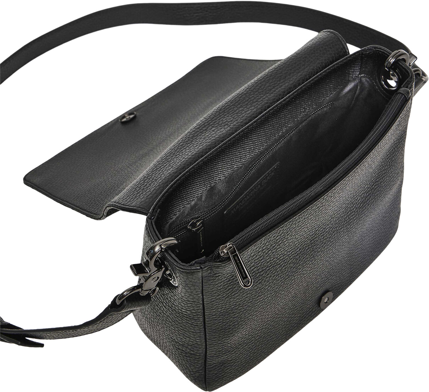 MELLOW LEATHER HUNTING BAG / NERO