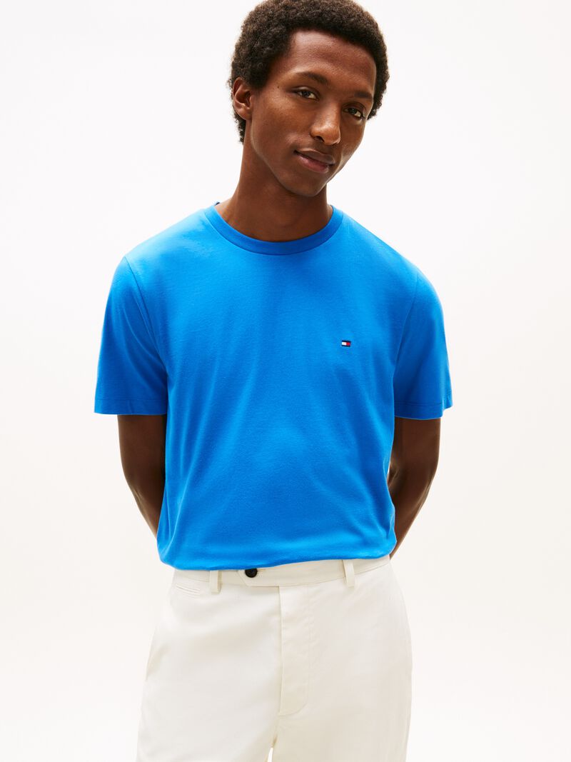 Flag Embroidery Crew Neck T-Shirt