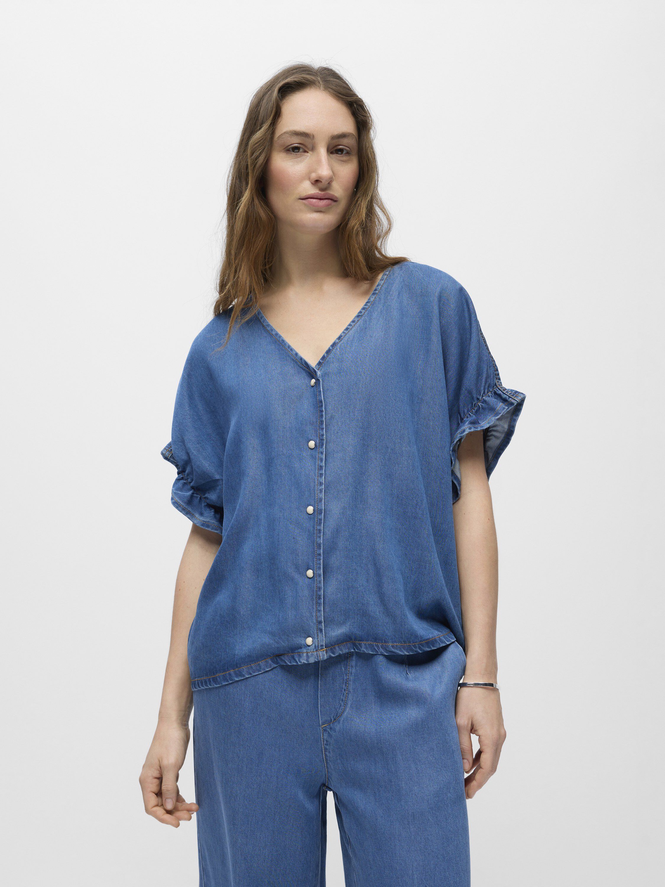 OBJFRAME 2/4 V-NECK RE TOP NOOS