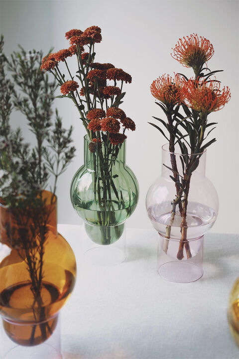 BUBBLE TUBE, LARGE, AMBER/ROSE, 90270A