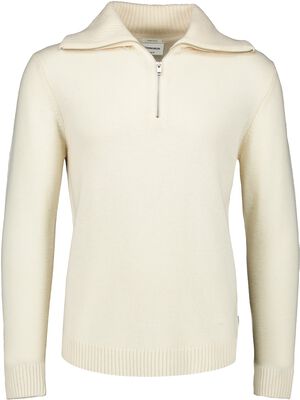 Lambswool half zip knit