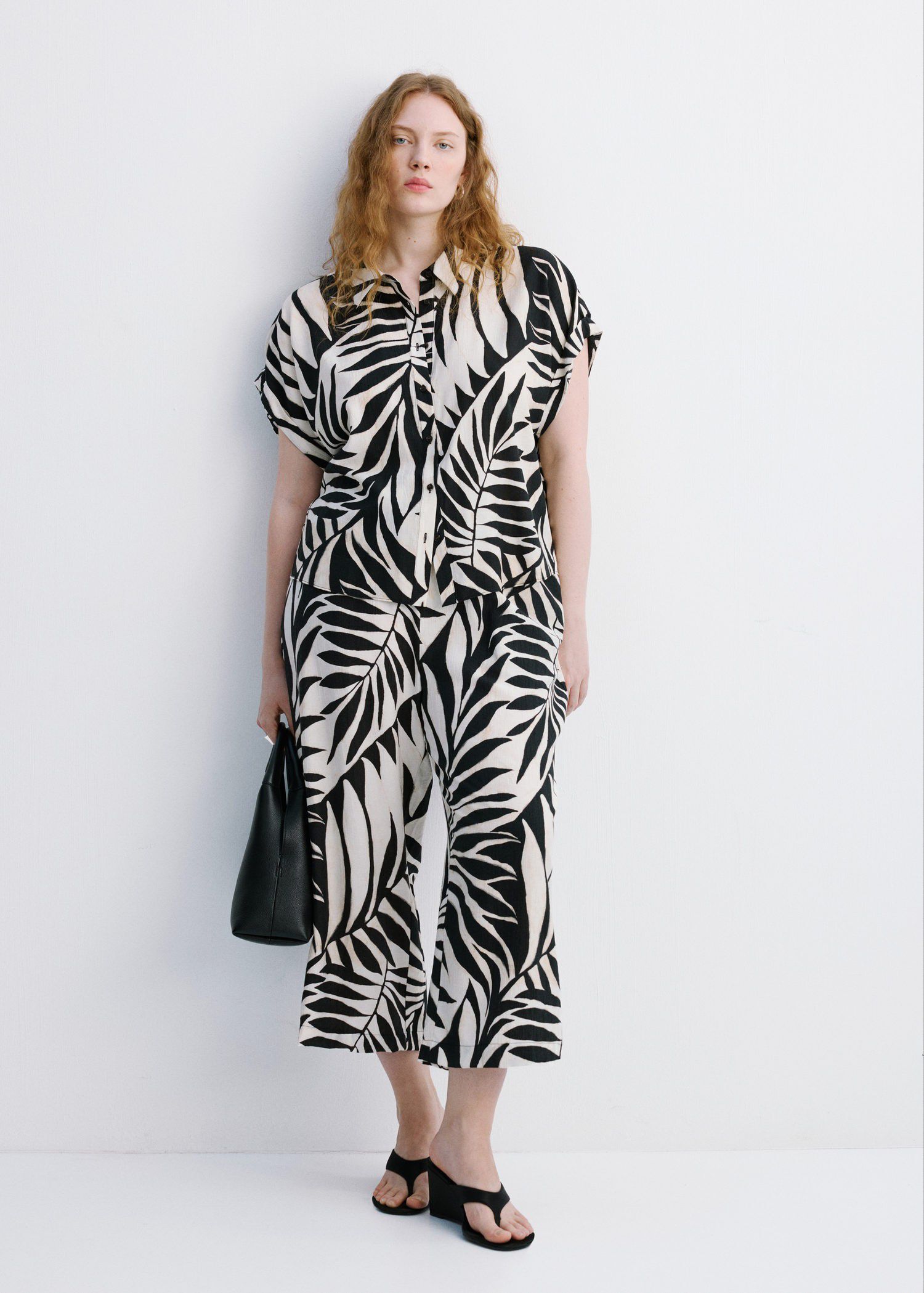 Tropical print trousers