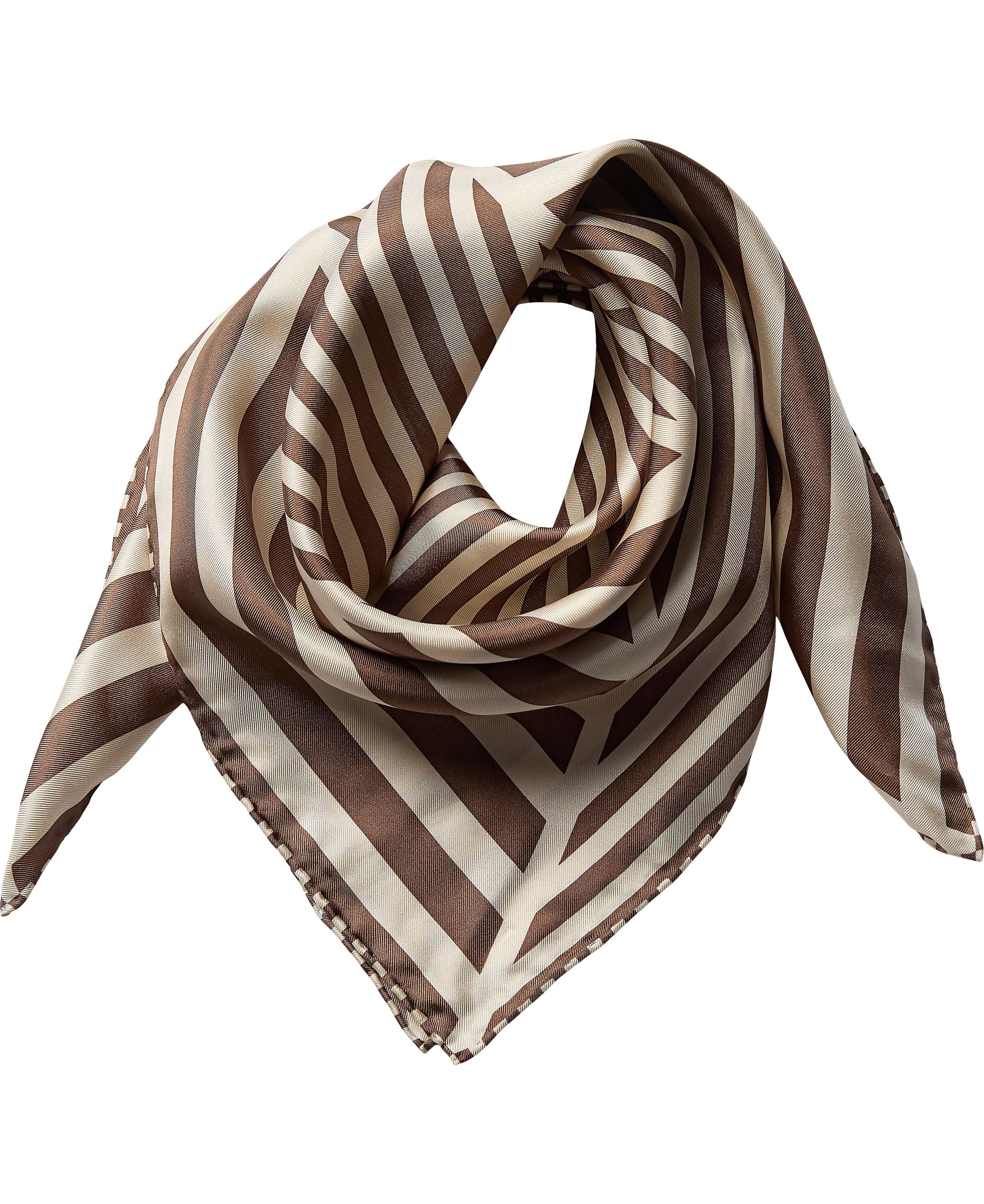 Geometric Scarf 100% Silk - 61x61cm