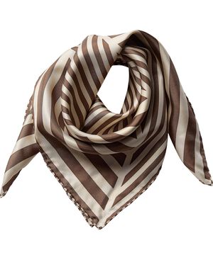 Geometric Scarf 100% Silk - 61x61cm
