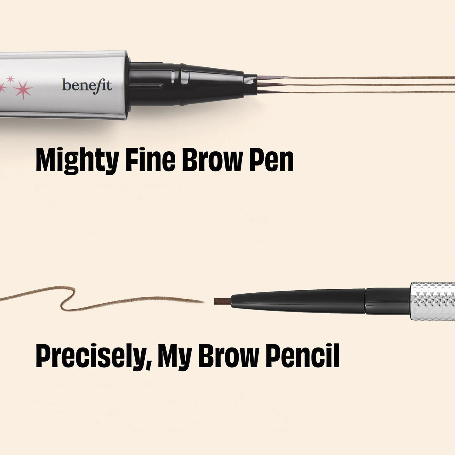 Mighty Fine Brow Pen - Superfin triple-tip &oslash;jenbrynspen
