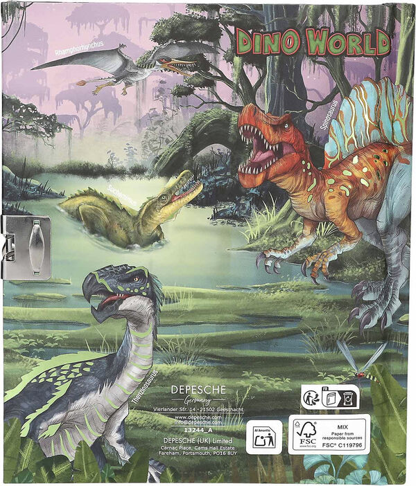 Dino World Dagbog m/hænge