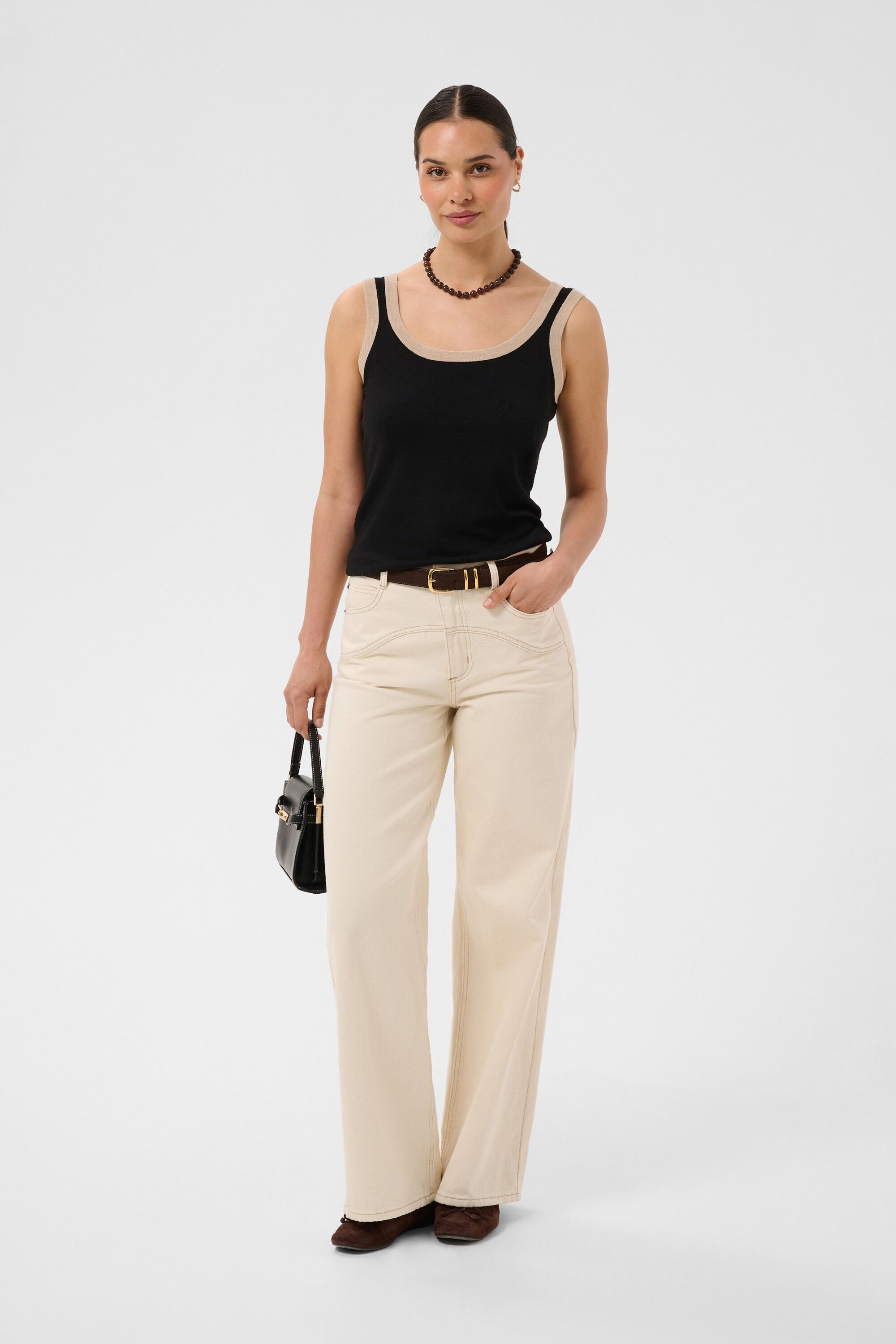 KAlizza Contrast Knit Top