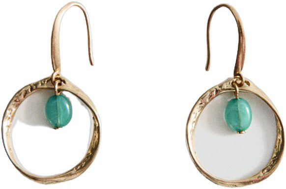 Bead hoop earrings