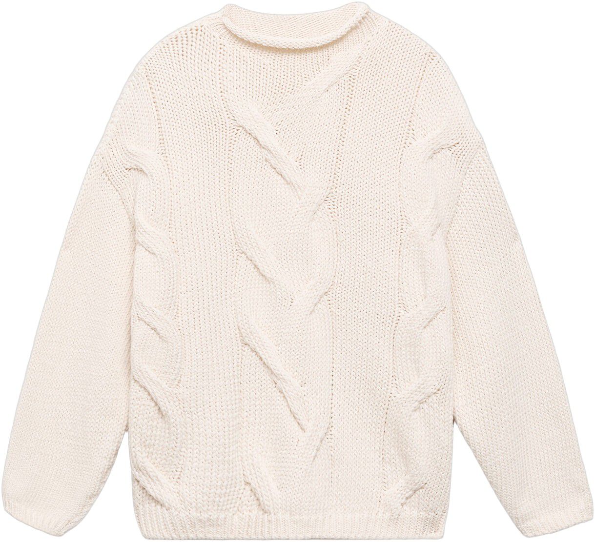 Oversized cable-knit sweater