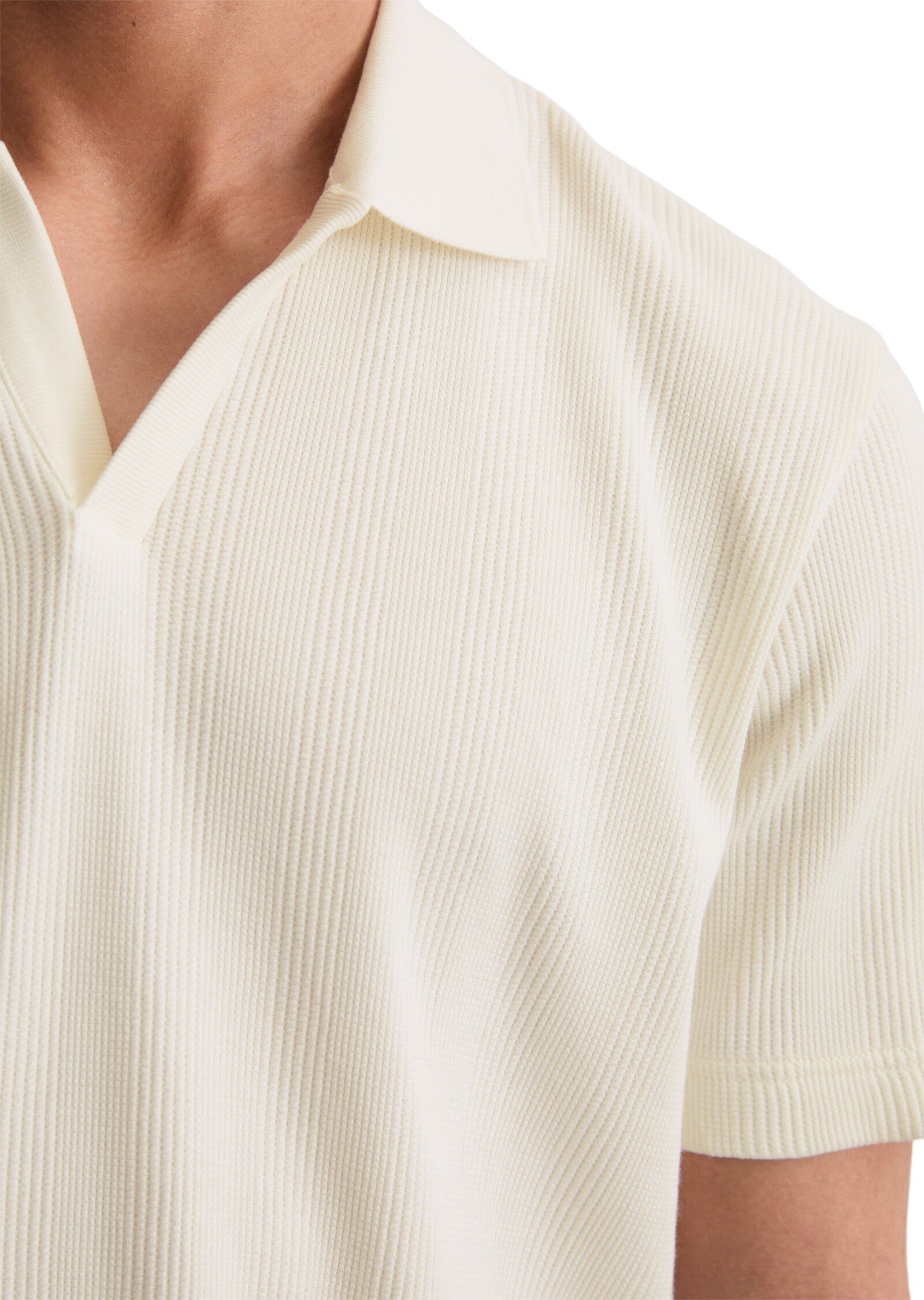 Polo shirt, short sleeve, ribbed co