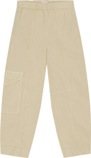 Washed Cotton Canvas Elasticated Curve Bukser