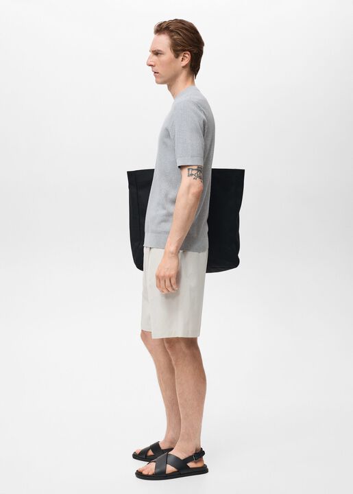 Ribbed knit t-shirt