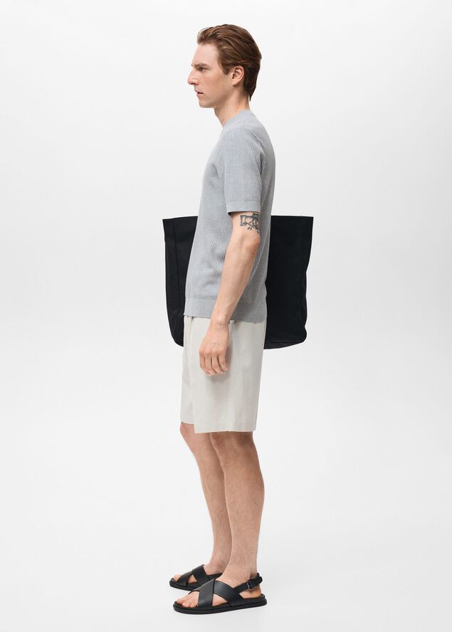 Ribbed knit t-shirt