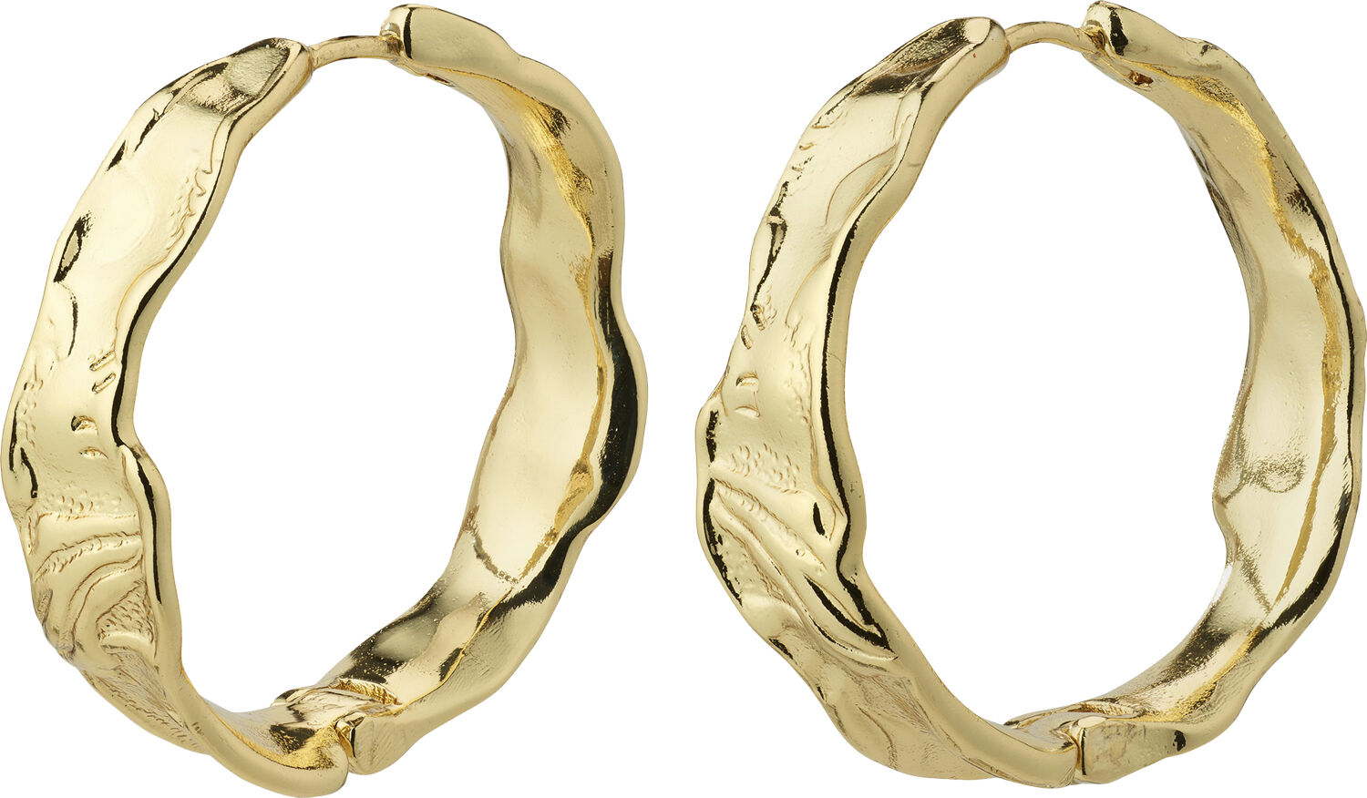 JULITA recycled hoop earrings gold-plated