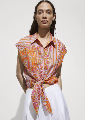 Bow printed shirt