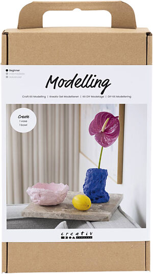 DIY Kit Modellering, Vase og skål