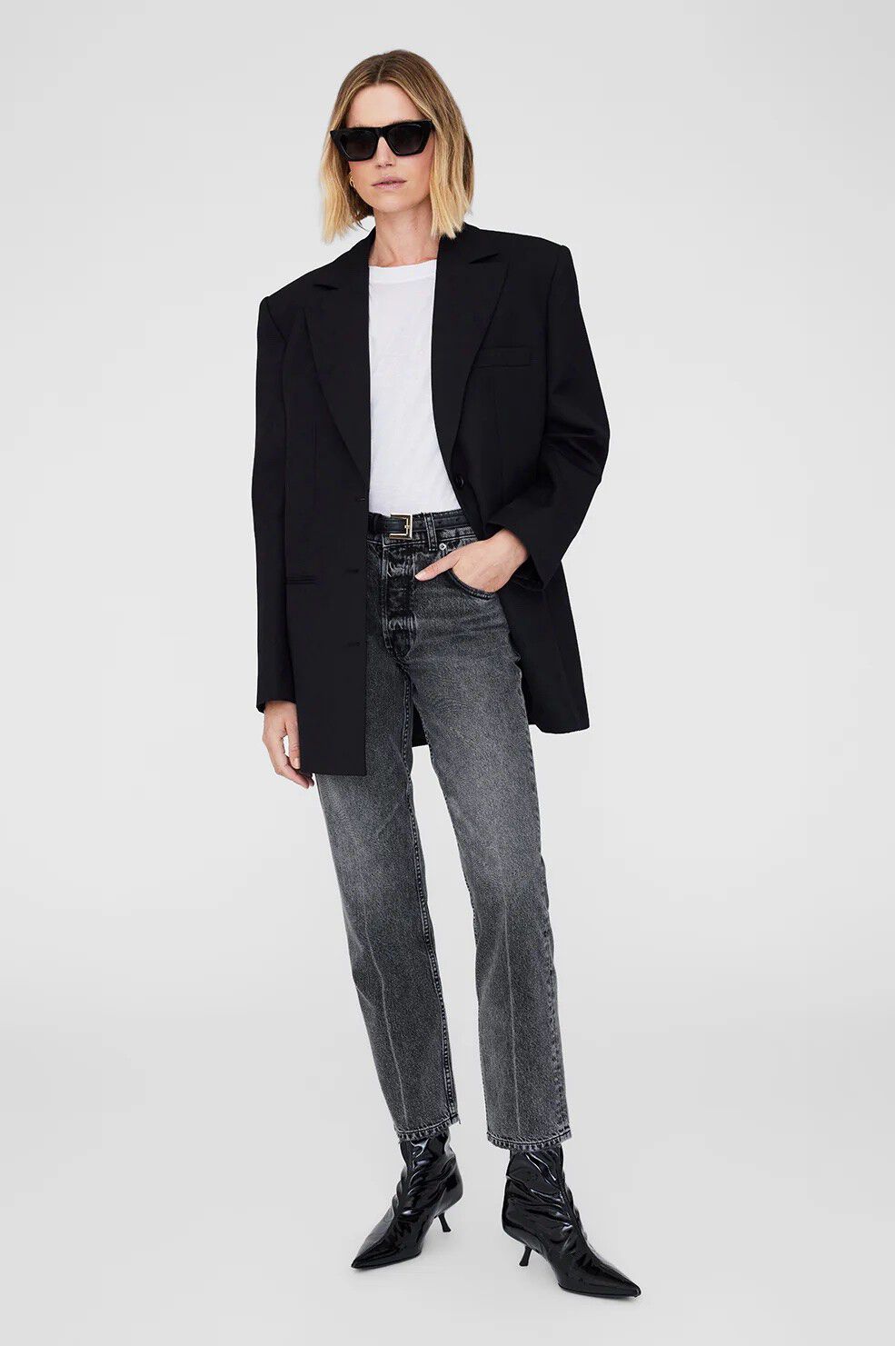 HILDA BOOTS - HIGH-SHINE BLACK