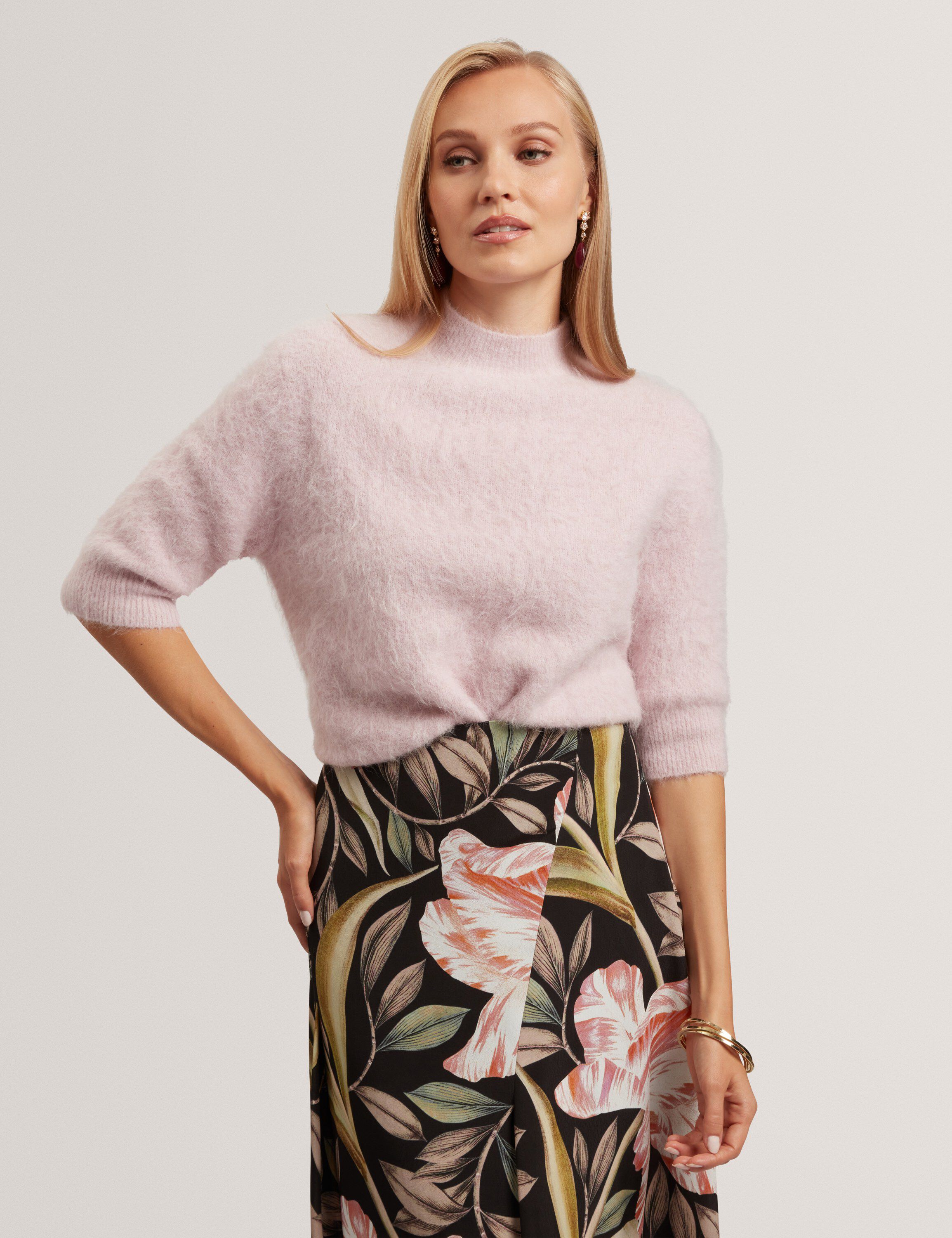 ANTATA Short Sleeve Alpaca Knit Top