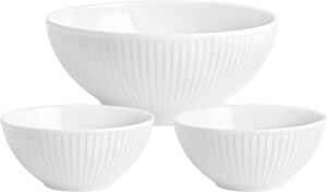 Sk&aring;les&aelig;t Pliss&eacute; 3 dele 12/20 cm Hvid