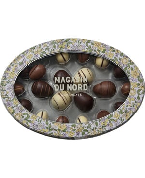 OVAL P&Aring;SKE&AElig;SKE m/ 20 fyldte chokolade&aelig;g