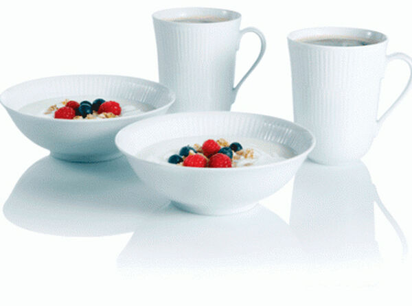 White Fluted Cup 36cl 2PK