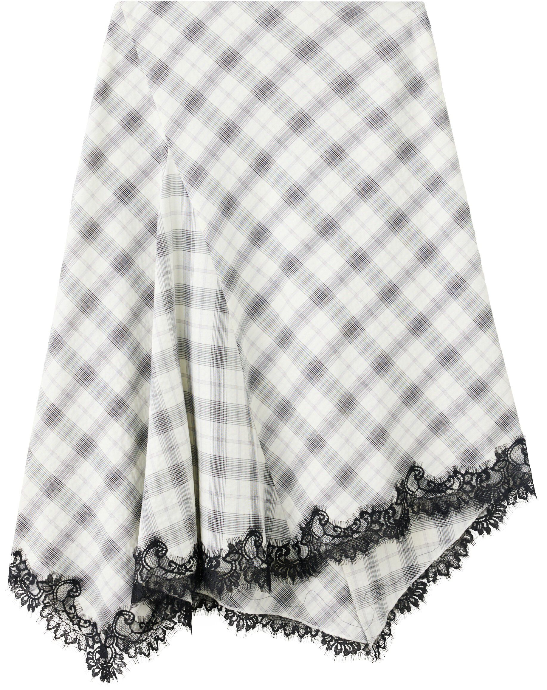 Fluid midi checked skirt
