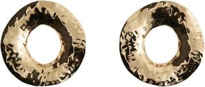 Earrings with round relief