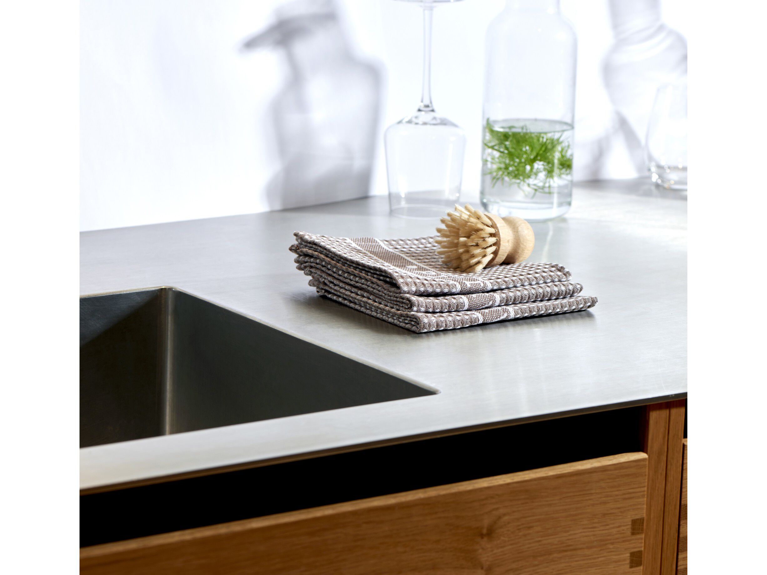 Karklude Pillivuyt 32 x 32 cm 3 stk. Fungi/Hvid 100 % &oslash;kolog