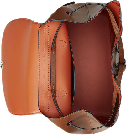 Drawstring Leather Backpack