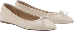 Leather ballet flats with bow