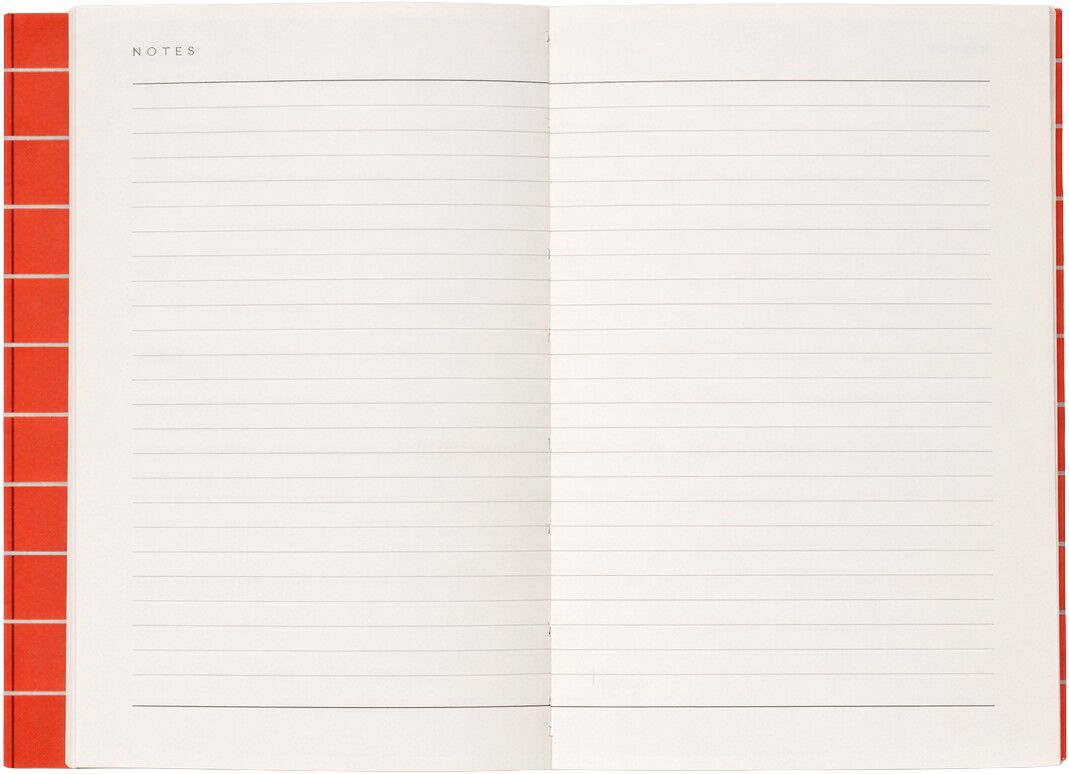 UMA Flat Lay Notebook - Small, Orange Check