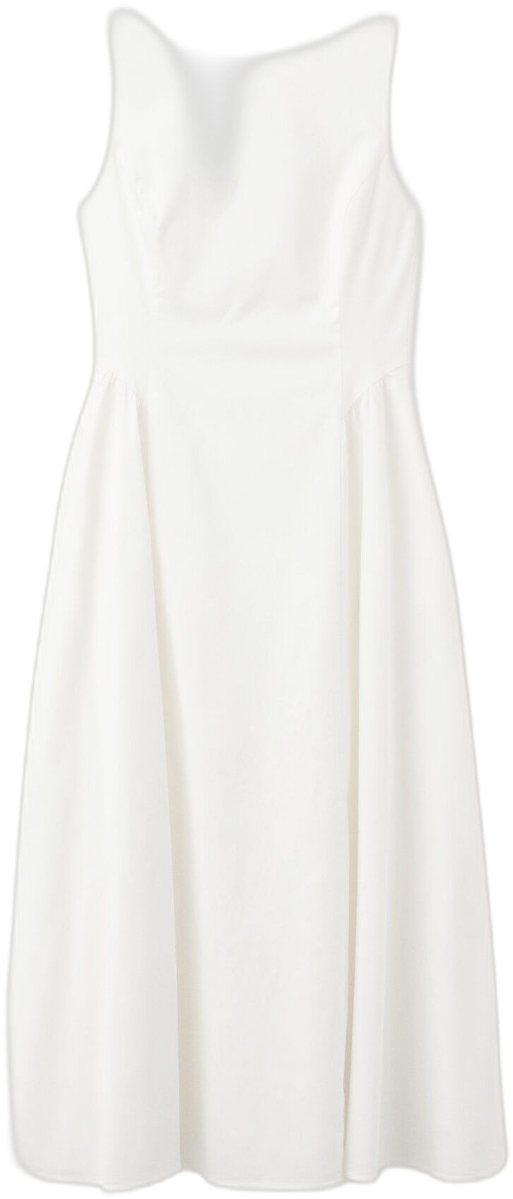 Boat-neck ruched dress
