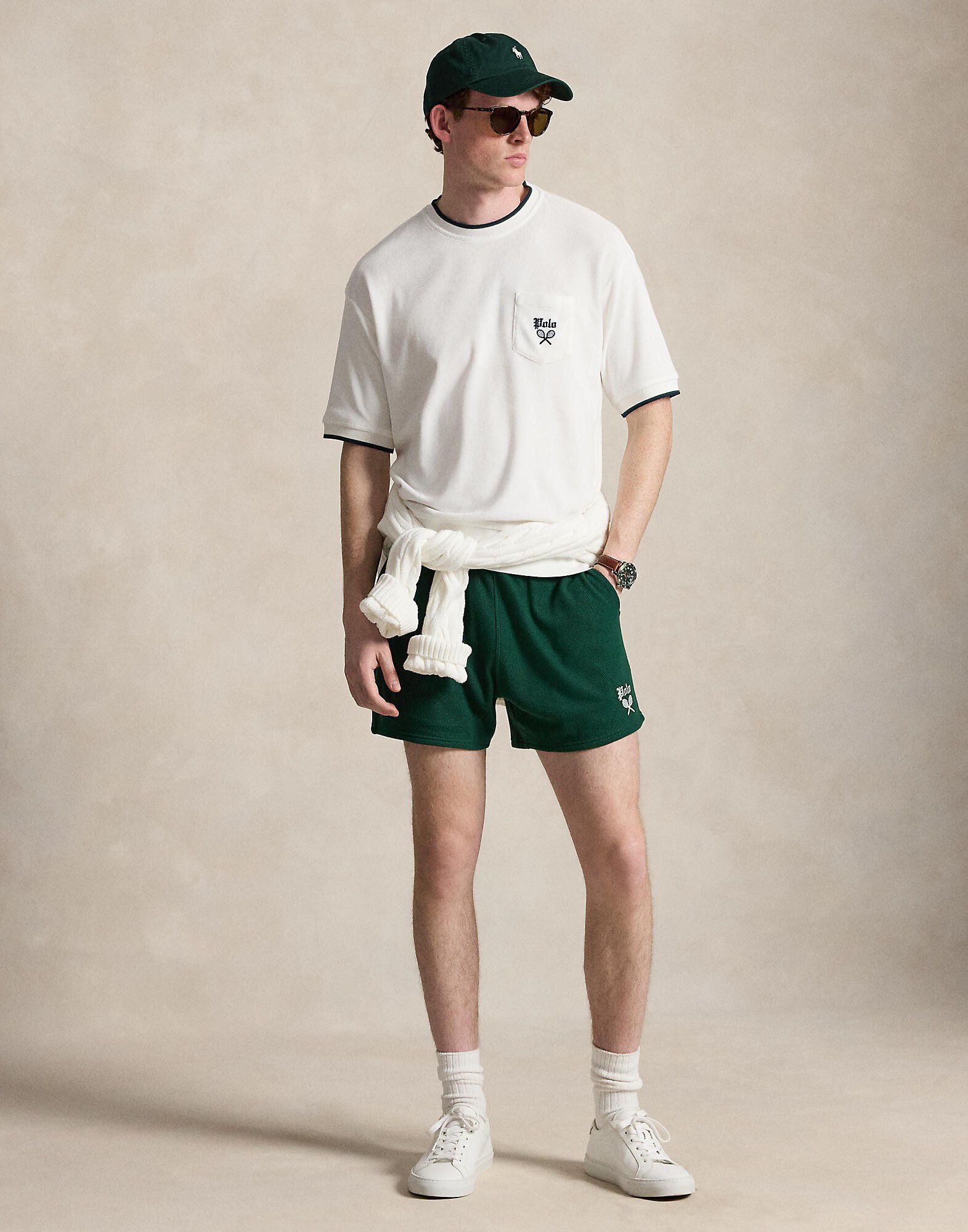 Relaxed Terry Short-Sleeve Sweatshirt